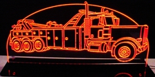 Wrecker Rotator Tow Truck Towing Acrylic Lighted Edge Lit LED Sign / Light Up Plaque Full Size Made in USA