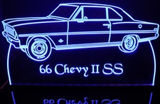 1966 Chevy II SS Acrylic Lighted Edge Lit LED Sign / Light Up Plaque Full Size Made in USA