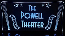 Theater Home Box Office with Filmstrips & Lights Acrylic Lighted Edge Lit LED Sign / Light Up Plaque Full Size Made in USA