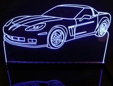 2010 Corvette GS Grand Sport Acrylic Lighted Edge Lit LED Sign / Light Up Plaque Full Size Made in USA