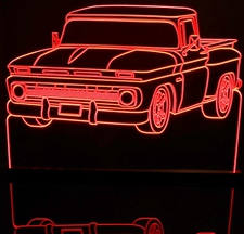 1962 Chevy C10 Pickup Truck Acrylic Lighted Edge Lit LED Sign / Light Up Plaque Full Size Made in USA