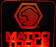 Matco Tools Business Logo Acrylic Lighted Edge Lit LED Sign / Light Up Plaque