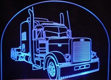 Semi Peterbilt Truck RFC Acrylic Lighted Edge Lit LED Sign / Light Up Plaque Full Size Made in USA