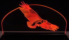 Eagle Flying Bird Acrylic Lighted Edge Lit LED Sign / Light Up Plaque Full Size Made in USA