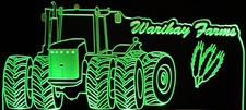Tractor Farm (Choose Your Text) Acrylic Lighted Edge Lit LED Sign / Light Up Plaque Farms Wheat Grain Full Size Made in USA