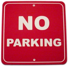 No Parking 11 x 11 Acrylic sign 3 ply Made in USA