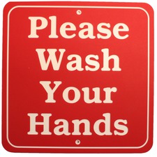 Please Wash Your Hands sign 11" x 11" 3 ply polymer sign Indoor/Outdoor Made in the USA